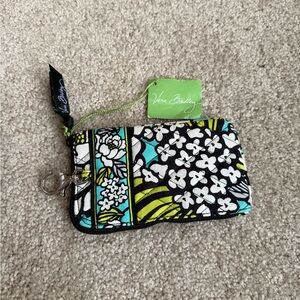 Vera Bradley Floral Wallet - Black, White, Green, Blue